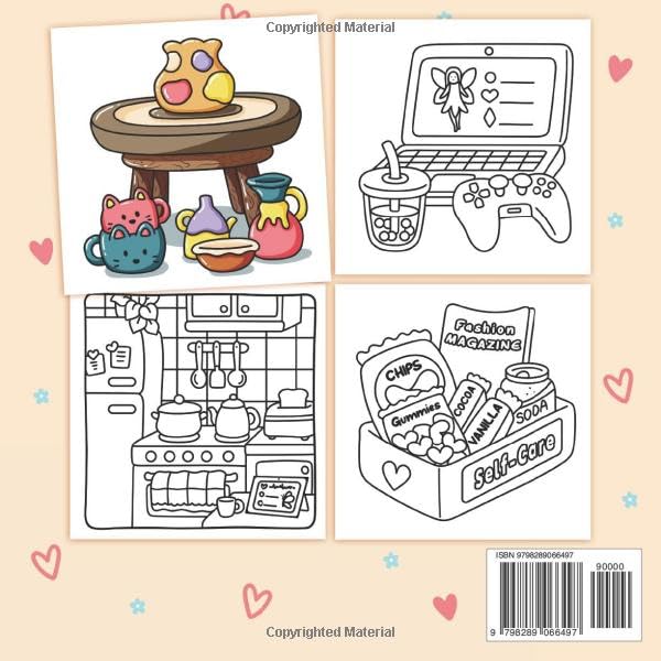 Comfy Girl Self-Care Coloring Book: Bold and Easy Designs for Adults