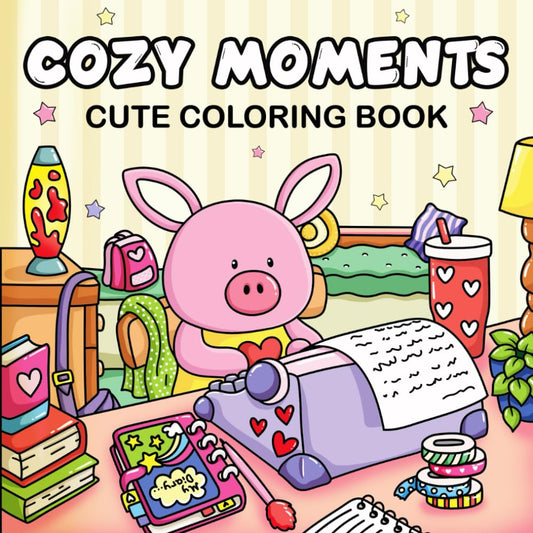 Cozy Moments: Cute Coloring Book for Adults, Teens, and Kids
